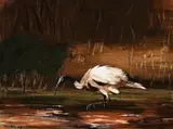 Ibis by Albert Tucker, 1963, synthetic polymer paint on composition board, sold Nov 2019