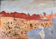 Central Desert Landscape by Robert Juniper, 2004, oil on Belgian linen, sold Nov 2019