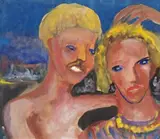 Sunday And Sweeney Reed by Danila Vassilieff, 1955, watercolour and gouache on paper, offered Nov 2019