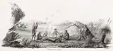 Natives Encamped by William Wyatt, 1862, ink and wash on paper, sold Nov 2019