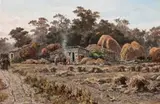 Potato Farm, Burke Road by James Waltham Curtis, 1888, oil on canvas, sold Nov 2019