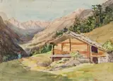 Near Kvam, Norway by Ian Fairweather, c.1925, watercolour on paper, offered Nov 2019