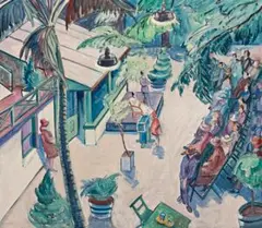 The Meeting In The Garden by Roy De Maistre, c.1929, oil on canvas, sold Aug 2019