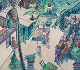 The Meeting In The Garden by Roy De Maistre, c.1929, oil on canvas, sold Aug 2019