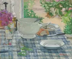 Indoor Still Life by Margaret Preston, 1913, oil on canvas, sold Aug 2019