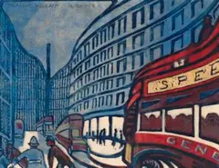 Speed by Claude Flight, c.1922, colour linocut, sold Aug 2019