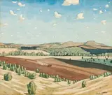 Bodumba Lands by Kenneth Robertson Macqueen, 1927, watercolour and pencil on paper, sold Aug 2019