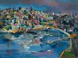 Double Bay by Donald Friend, 1956, oil on canvas, sold Aug 2019