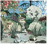 Milton Park by Cressida Campbell, 1989, unique colour woodblock print, sold Aug 2019