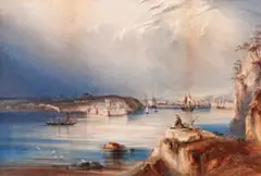 View Of Sydney Cove by Conrad Martens, 1838, watercolour and scraping out on paper, sold Aug 2019