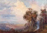 View From Mount Macedon by Frederick McCubbin, c.1907, oil on canvas, sold Aug 2019