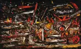 Painting 1983 (Apocalyptic Landscape) by Peter Booth, 1983, oil on canvas, sold Aug 2019