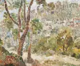 Hillside At Turramurra by Grace Cossington Smith, 1951, oil on canvas on board, offered Aug 2019