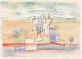 Abstract by Ludwig Hirschfeld-Mack, 1956, colour monotype, sold Aug 2019