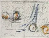 Comport With Fruit Series by Godfrey Miller, 1962, oil and pencil on canvas, offered Aug 2019