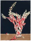 Strange Flowers by Cressida Campbell, 1984, unique colour woodblock print, sold Aug 2019