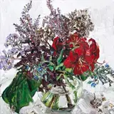 Newrybar Still Life by Nicholas Harding, 2014, oil on canvas, sold Aug 2019