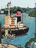 The Ebro, Gore Bay by Cressida Campbell, 1987, watercolour on incised woodblock, sold Apr 2019