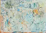 Conversation Between The Stars by Yvonne Audette, 1964, oil on composition board, sold Apr 2019