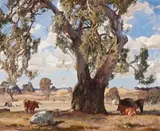 The Red Gum by Hans Heysen, 1926, oil on canvas, offered Apr 2019