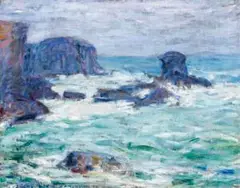 Rocher Au Chien, Clos Marion, Belle– Île by John Peter Russell, 1897, oil on canvas‎, sold Apr 2019