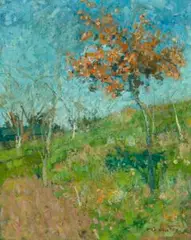Autumn Hillside, Heidelberg by E. Phillips Fox, c.1900, oil on canvas, sold Apr 2019