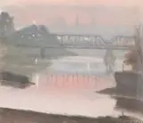 The Yarra, Sunset by Clarice Beckett, c.1930, oil on board‎, sold Apr 2019