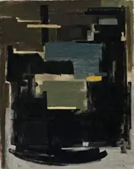Composizione by Yvonne Audette, 1956, oil on linen, sold Apr 2019