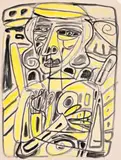 Seated Nude No 2 (Td 472) by Tony Tuckson, c.1955, oil wash and charcoal on paper on card, sold Apr 2019