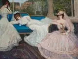 The Blue Sofa by Charles Conder, c.1905, oil on canvas, sold Apr 2019