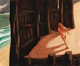 Running Woman by Rick Amor, 1988, oil on canvas, sold Apr 2019