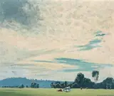 Still Morning by Elioth Gruner, 1926, oil on plywood, sold Apr 2019