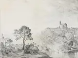Autumn Afternoon by Lloyd Rees, 1935, pencil on paper, sold Apr 2019