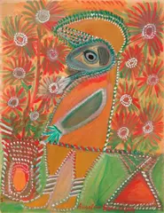 Promeneur by Anselme Boix-Vives, 1964, Gouache sur carton, sold Jun 2025