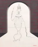 L’Homlige by Félix Labisse, 1974, Gouache et encre, sold Jun 2025