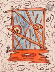Sans titre by Gaston Chaissac, vers 1941, Gouache et pastel sur papier, sold Jun 2025