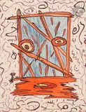 Sans titre by Gaston Chaissac, vers 1941, Gouache et pastel sur papier, sold Jun 2025