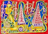 Parade by Yvon Taillandier, 1992, Gouache sur papier, sold Jun 2025