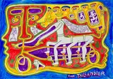 Le Tandem by Yvon Taillandier, Gouache sur papier, sold Jun 2025