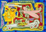 Aviateur et automobiliste by Yvon Taillandier, Gouache sur papier, sold Jun 2025