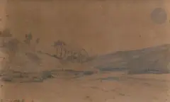 Paysage by Eugène Isabey, Crayon noir, sold Jun 2025