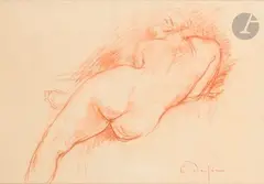 Nu de dos by Charles Despiau, Sanguine, sold Jun 2025