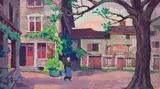 Paysanne dans le village by Roger Broders, Gouache, sold Jun 2025