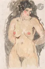 Nu féminin by Pierre Combet-Descombes, Gouache, sold Jun 2025