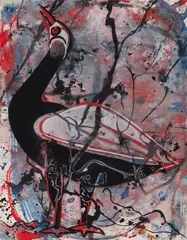 L'Oiseau by Henry de Waroquier, Gouache et encre sur papier, sold Jun 2025