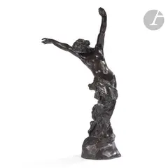 Salomé, le modèle créé vers [1912] by Jules Desbois, Épreuve en bronze à patine brun sombre, sold May 2025