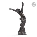 Salomé, le modèle créé vers [1912] by Jules Desbois, Épreuve en bronze à patine brun sombre, sold May 2025