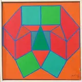 Kvadzat by Achille Perilli, Toile, sold Nov 2023