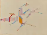 Omaggio a Attila - 1985 by Achille Perilli, Aquarelle, sold Nov 2023
