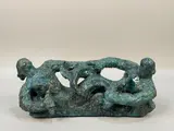 Deux sirènes by Gabrielle Maurion-Vidal, Terre cuite émaillée (Petits accidents et manques, sold Nov 2023